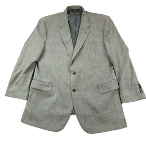 Jos A Bank Blazer Sport Coat 48R Mens Slim Fit Business Casual Glen Plaid Wool
